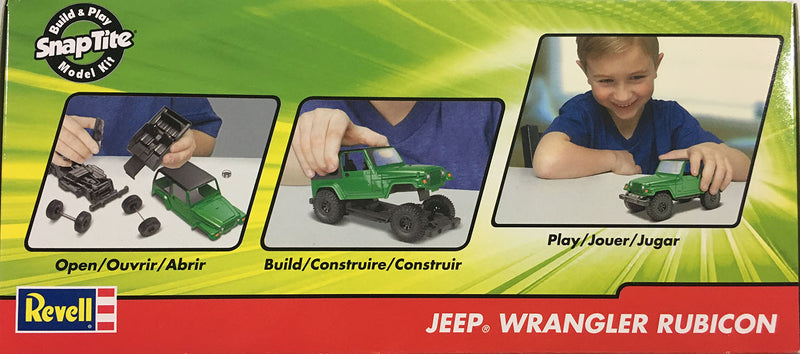 Jeep Wrangler Rubicon Snap Fit 1:25 Scale Model Kit By Revell Box Side
