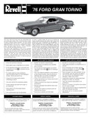 1976 Ford GranTorino 1:25 Scale Model Kit By Revell Instructions Page 1