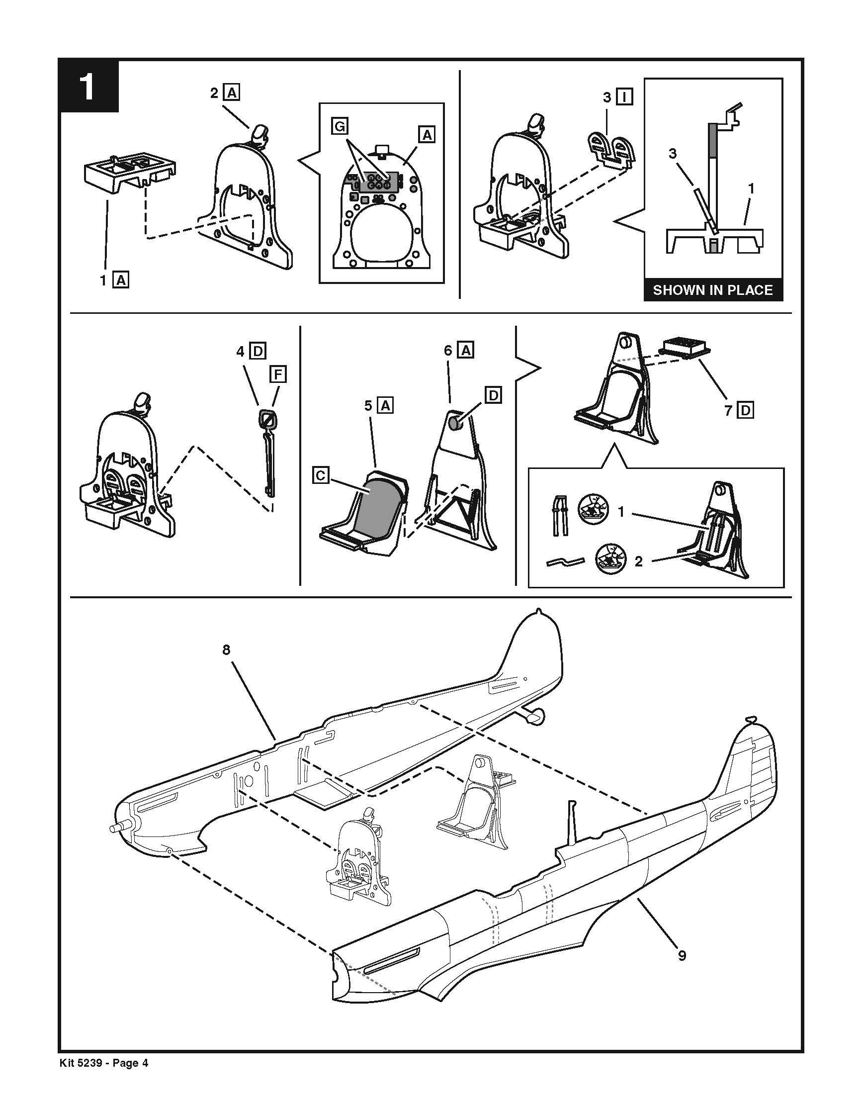 Supermarine Spitfire Mk II 1:48 Scale Model Kit By Revell Instructions Page 4