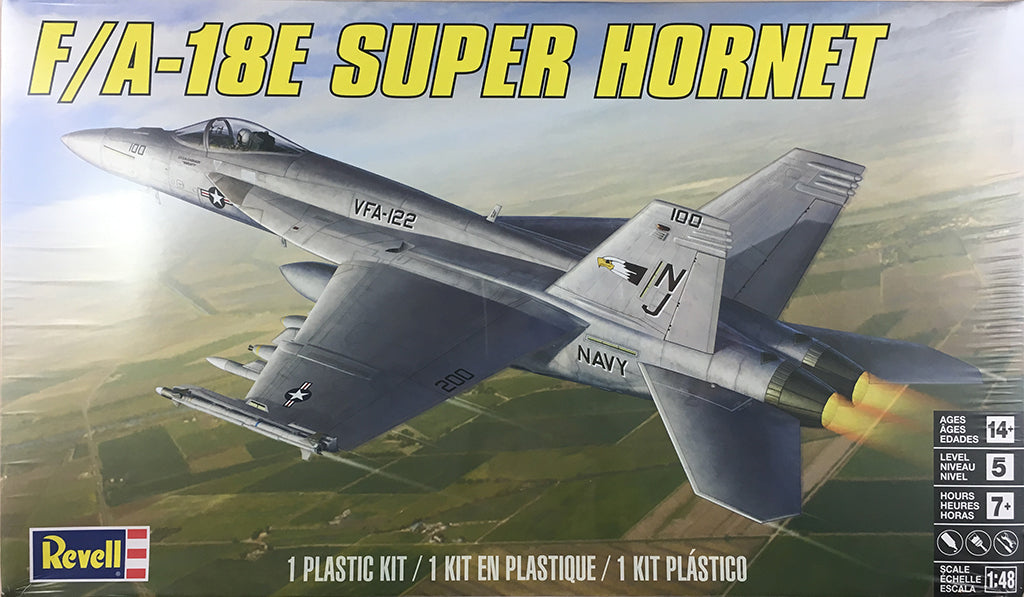 Revell F/A-18E Super Hornet 1/48 Scale Model Kit Box