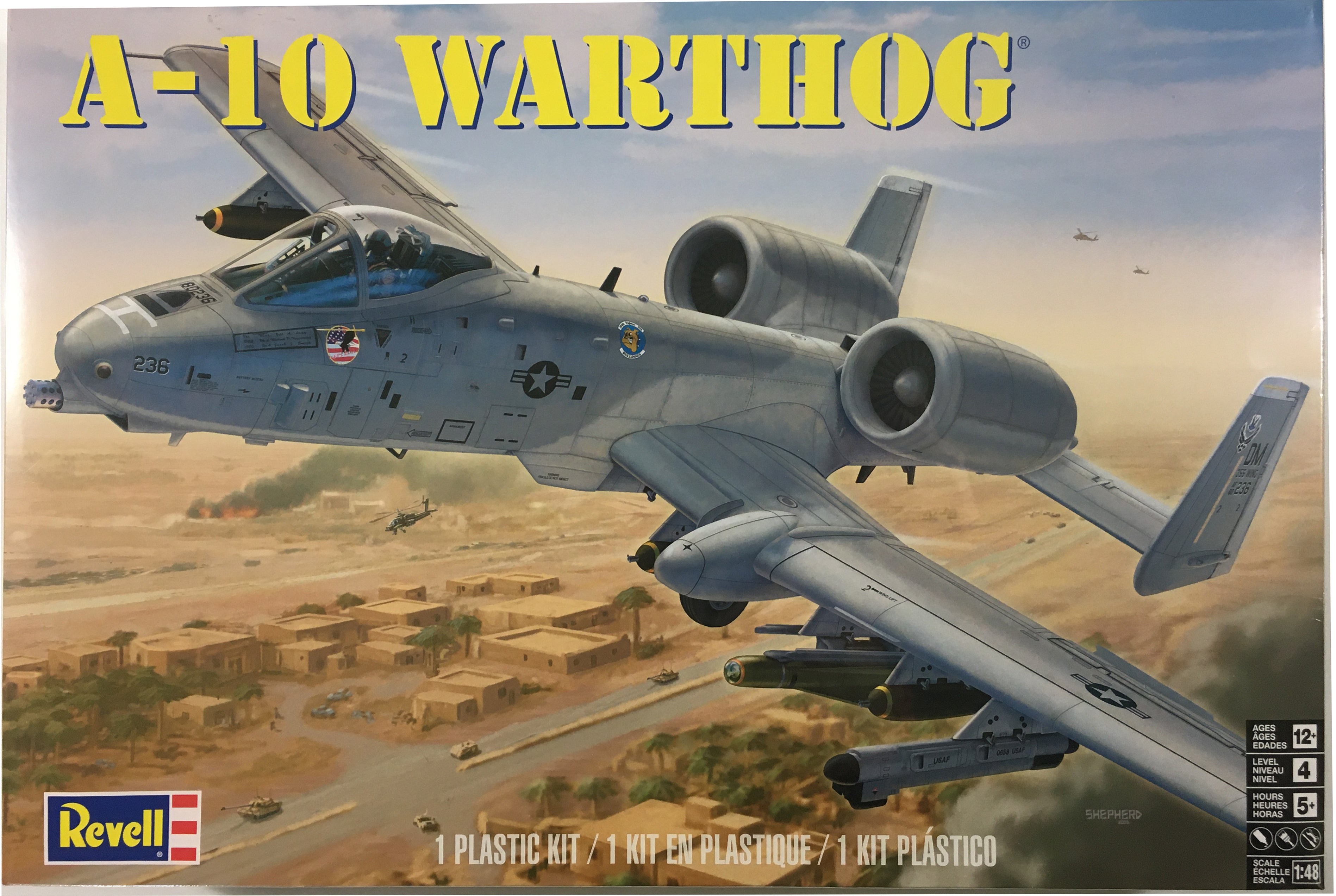 Fairchild Republic A-10 Thunderbolt II (Warthog)  1:48 Scale Model Kit By Revell