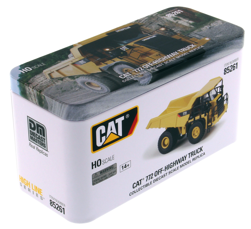 Caterpillar 722 Off-Highway Truck 1:87 (HO) Scale Diecast Model Metal Box Front