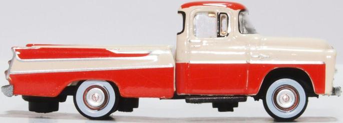 Dodge D100 Sweptside Pick Up (Tropical Coral / Glacier) 1:87 Scale Model Right Side View