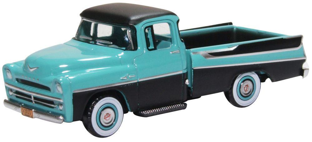 Dodge D100 Sweptside Pick Up (Turquoise / Jewel Black), 1:87 Scale Model