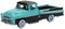Dodge D100 Sweptside Pick Up (Turquoise / Jewel Black), 1:87 Scale Model