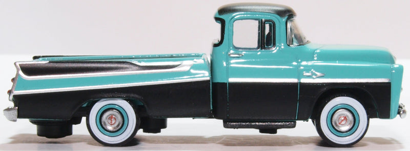 Dodge D100 Sweptside Pick Up (Turquoise / Jewel Black), 1:87 Scale Model Right Side View