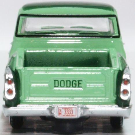Dodge D100 Sweptside Pick Up (Forest / Misty Green), 1:87 Scale Model Rear View
