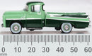 Dodge D100 Sweptside Pick Up (Forest / Misty Green), 1:87 Scale Model Left Side View Dimension
