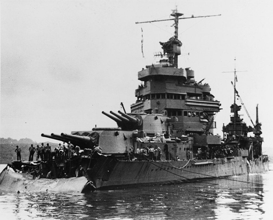 USS Minneapolis Heavy Cruiser CA-36 1942 After Battle Of Tassafaronga