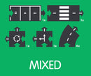 Mixed  8 Piece Flexible Toy Road Extension Set Contents