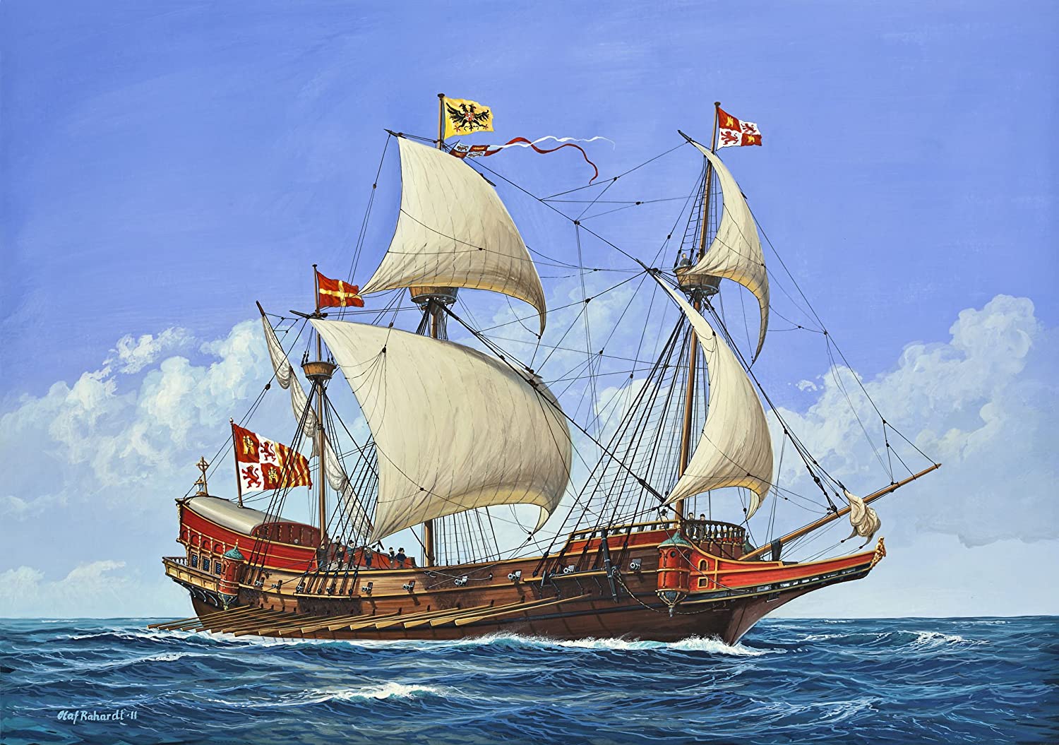 Spanish Galleon 1/450 Scale Model Kit Box Art