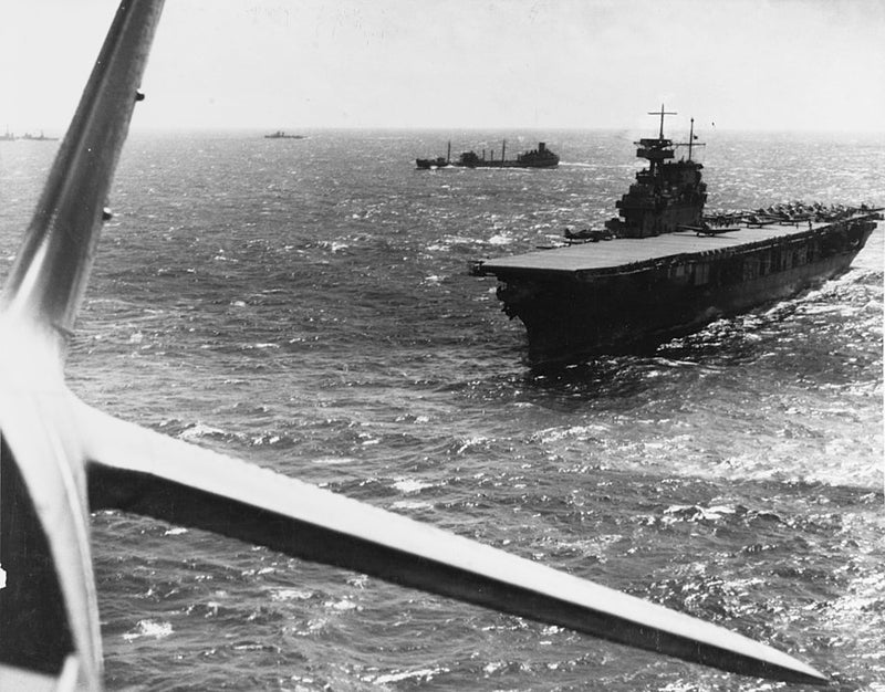 USS Yorktown Aircraft Carrier CV-5 Battle Of Coral Sea
