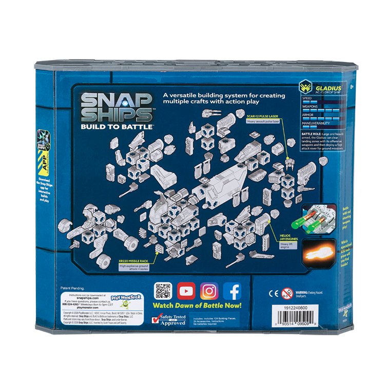 Snap Ships Gladius AC-75 Drop Ship Kit Back Of Box