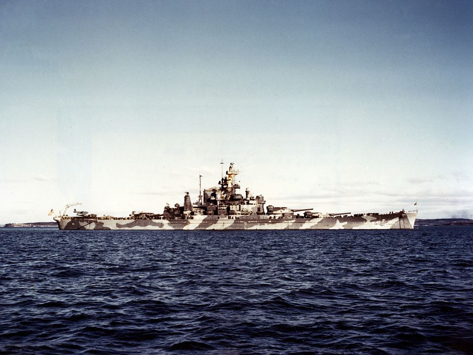 USS Alabama BB-60 Casco Bay 1942
