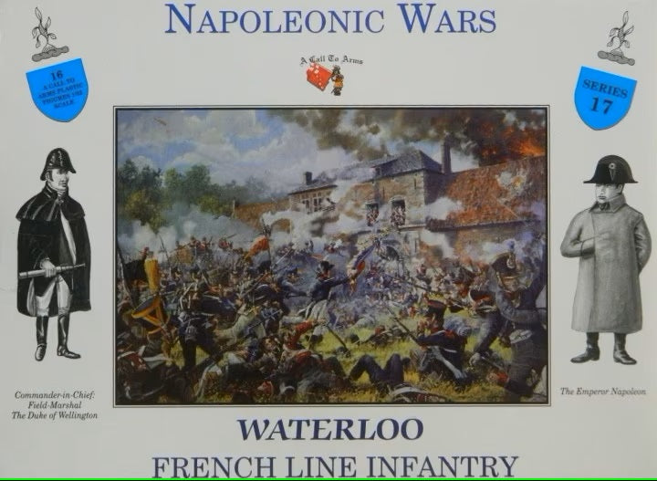Napoleonic Wars French Line Infantry Waterloo 1/32 (54 mm) Scale Model Plastic Figures