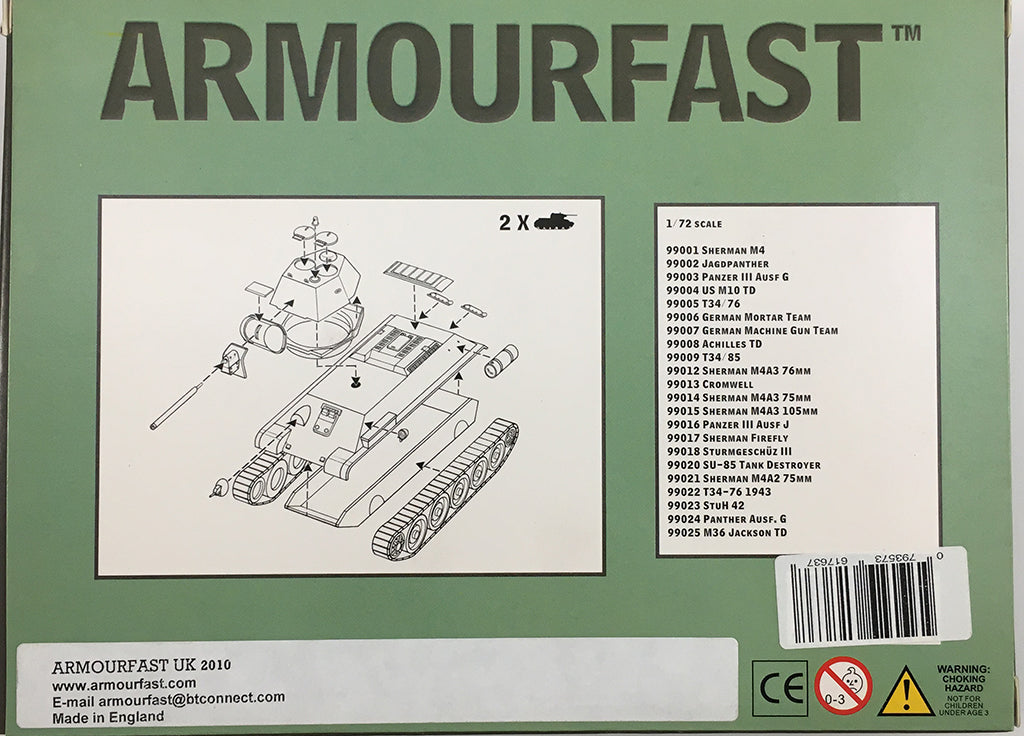 T-34-76 1943 Version (2) 1/72 Scale Model Kit By Armourfast