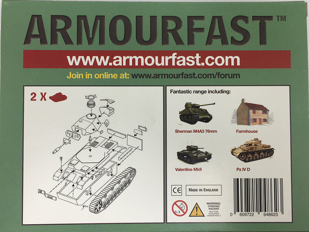 Panzer IV Ausf. D (2) 1/72 Scale Model Kit By Armourfast