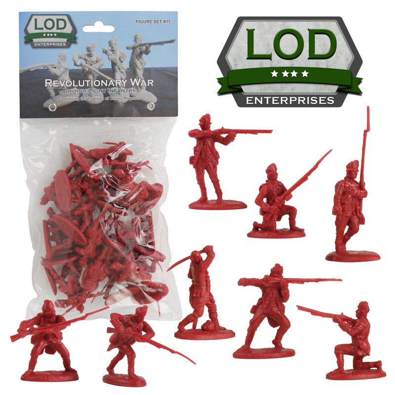 American War Of Independence British Light Infantry, 1/30 Scale Model Plastic Figures By LOD Enterprises