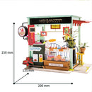 Rolife Dessert / Ice Cream Shop 1/24 Scale Miniature Model Kit Dimensions
