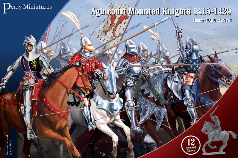 Agincourt Mounted Knights 1415-1429, 28 mm Model Plastic Figures Kit By Perry Miniatures