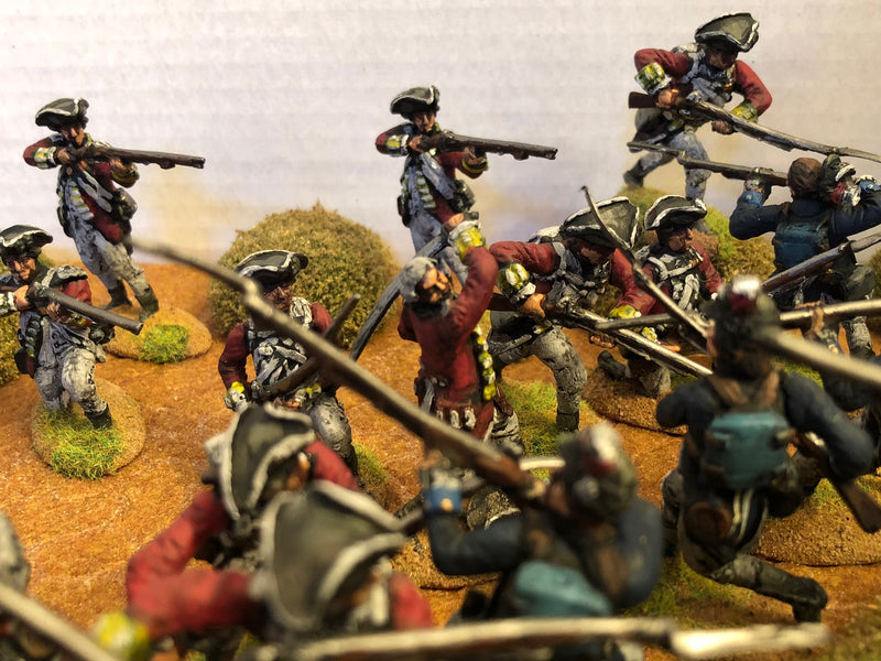 American War Of Independence British Regular Army 1/30 Scale Model Plastic Figures By LOD Enterprises Painted
