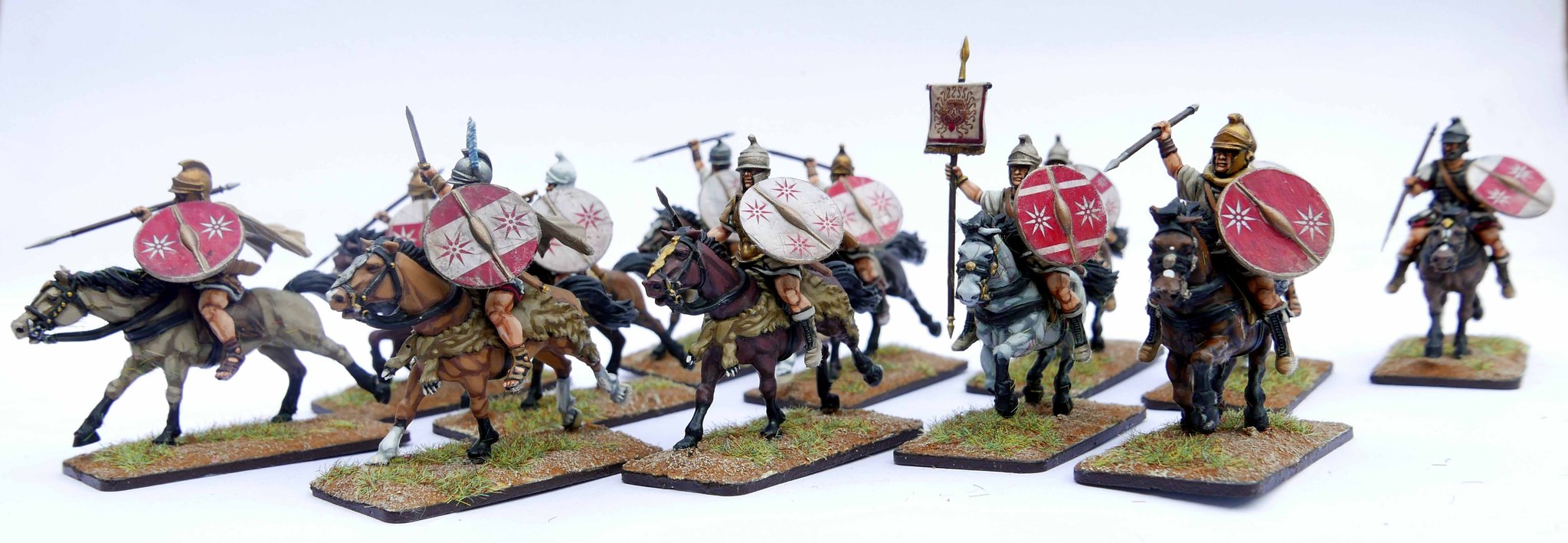 Greek Light Cavalry, 28 mm Scale Model Plastic Figures Painted Example #4