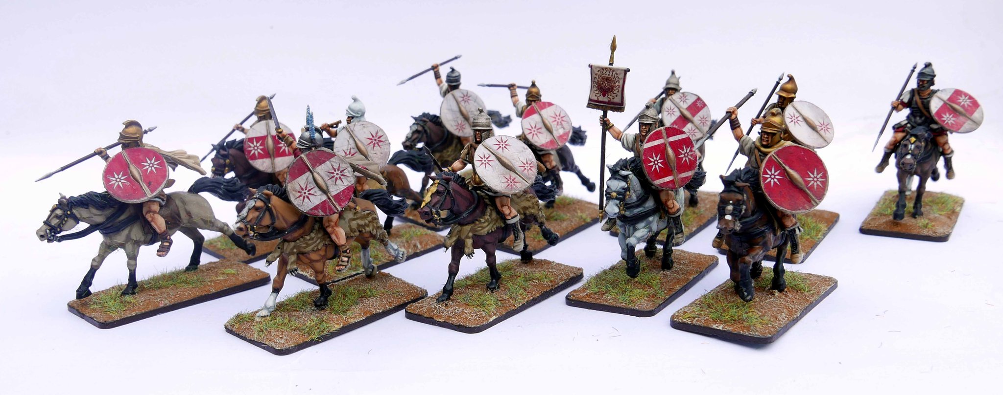 Greek Light Cavalry, 28 mm Scale Model Plastic Figures Painted Example #3