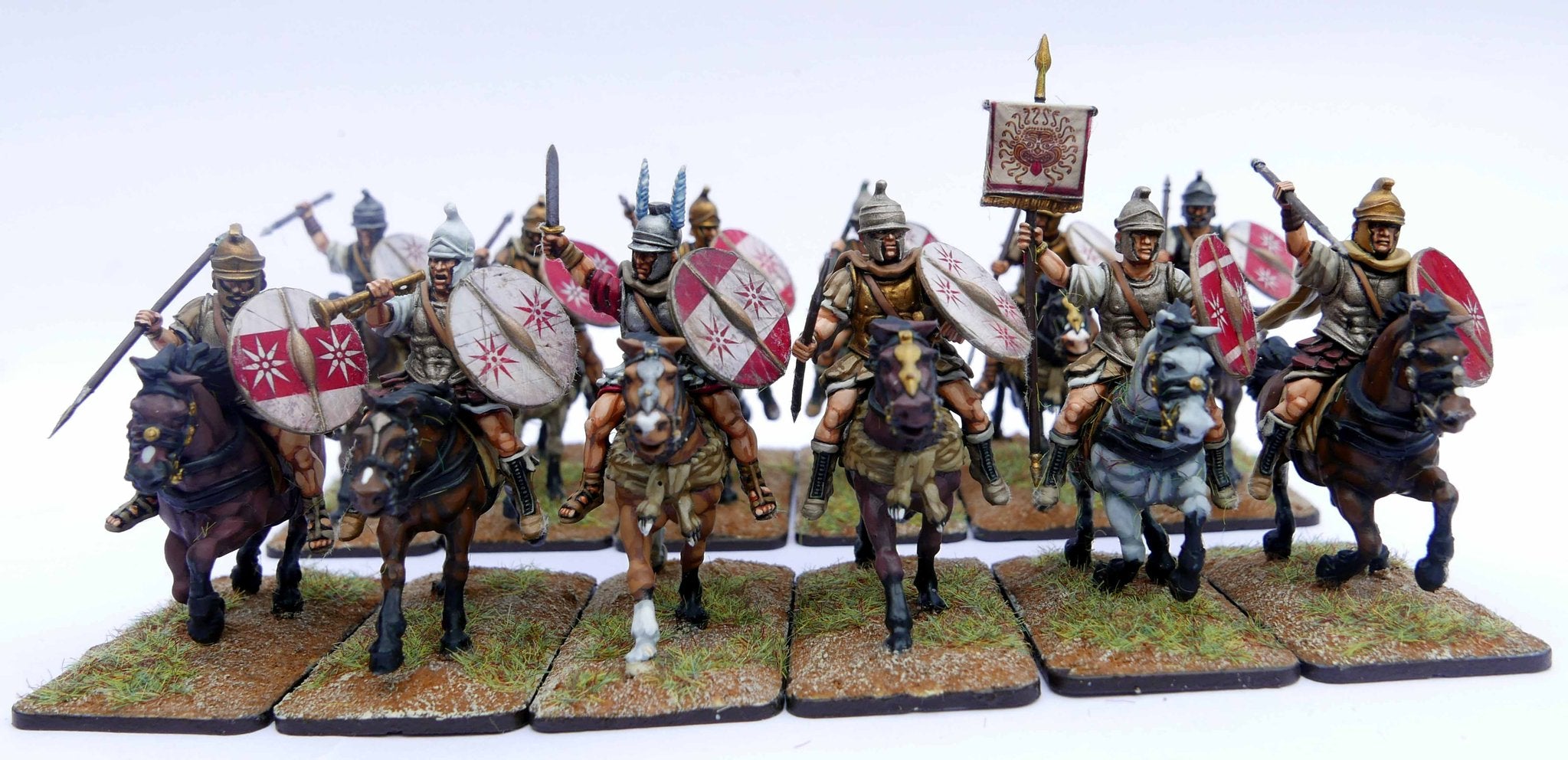 Greek Light Cavalry, 28 mm Scale Model Plastic Figures Painted Example