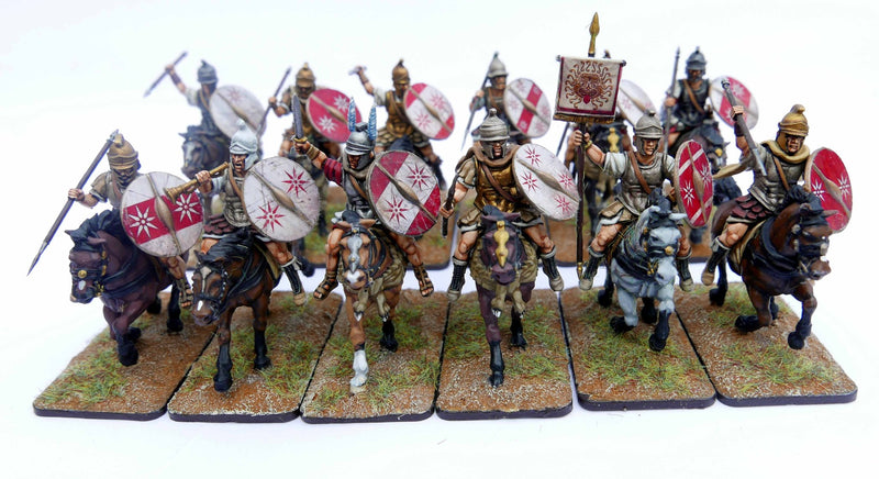 Greek Light Cavalry, 28 mm Scale Model Plastic Figures Painted Example