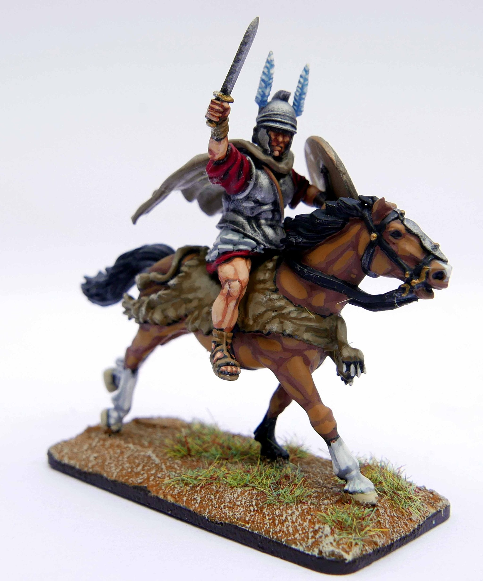 Greek Light Cavalry, 28 mm Scale Model Plastic Figures Painted Close Up #3