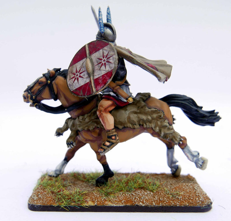 Greek Light Cavalry, 28 mm Scale Model Plastic Figures Close Up Side View