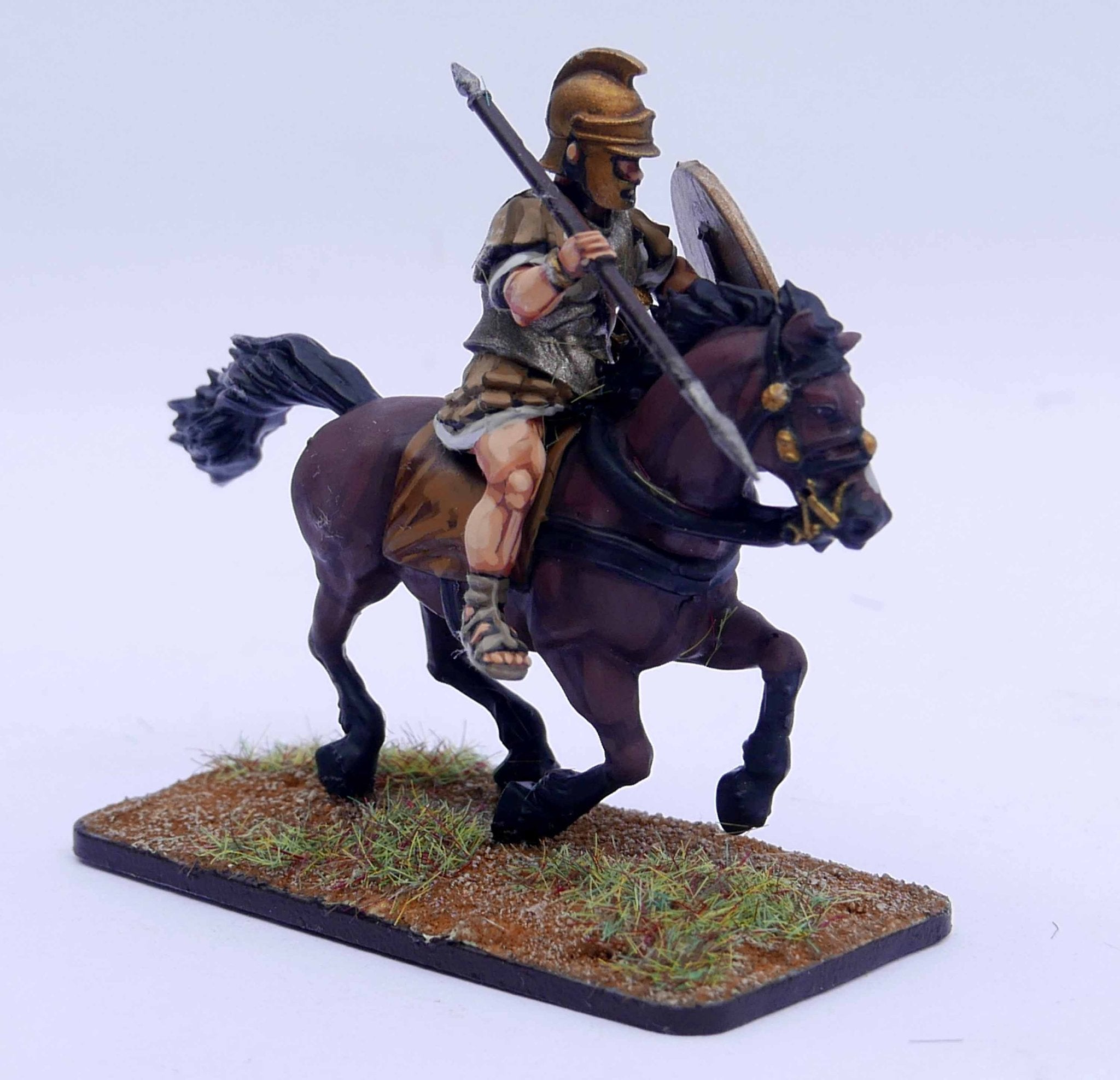 Greek Light Cavalry, 28 mm Scale Model Plastic Figures Painted Close Up