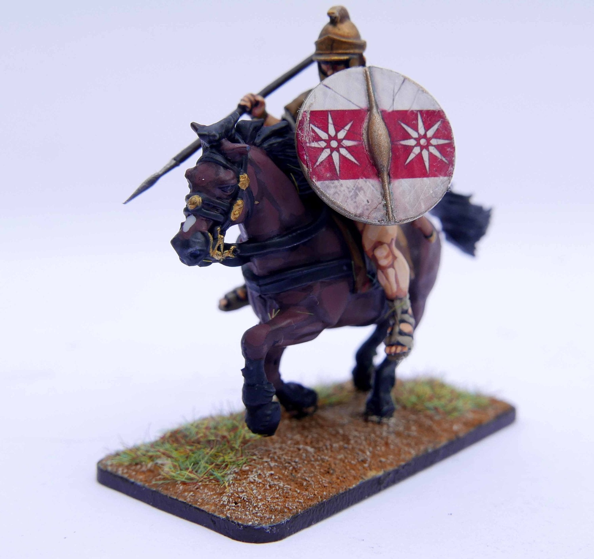 Greek Light Cavalry, 28 mm Scale Model Plastic Figures Painted Close Up #2