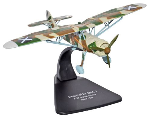 Henschel Hs 126A, Legion Condor 1938, 1:72 Scale Model By Oxford Diecast