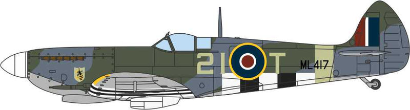 Supermarine Spitfire LF Mk. IXe, 443 Squadron RCAF 1945,1:72 Scale Model Illustration