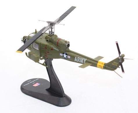 Bell UH-1B Iroquois (Huey - Heavy Hog) 128th AHC 1968 1:72 Scale Diecast Model By Amercom Left Rear View