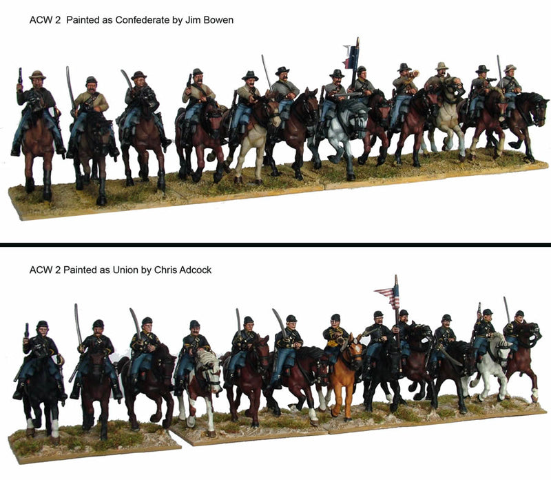 American Civil War Cavalry 1861-1865 (28 mm) Scale Model Plastic Figures