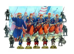 American Civil War Zouaves 1861-1865 (28 mm) Scale Model Plastic Figures