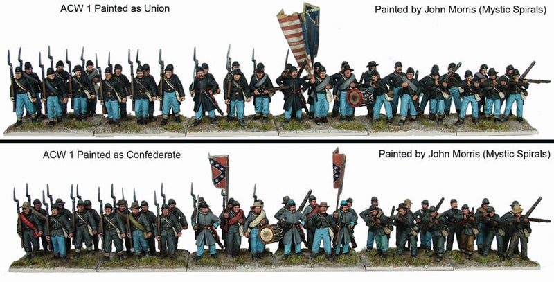 Michigan Toy Soldier Company : Perry Miniatures - Perry Miniatures American  Civil Union Infantry in Sack Coats Skirmishing 1861-65