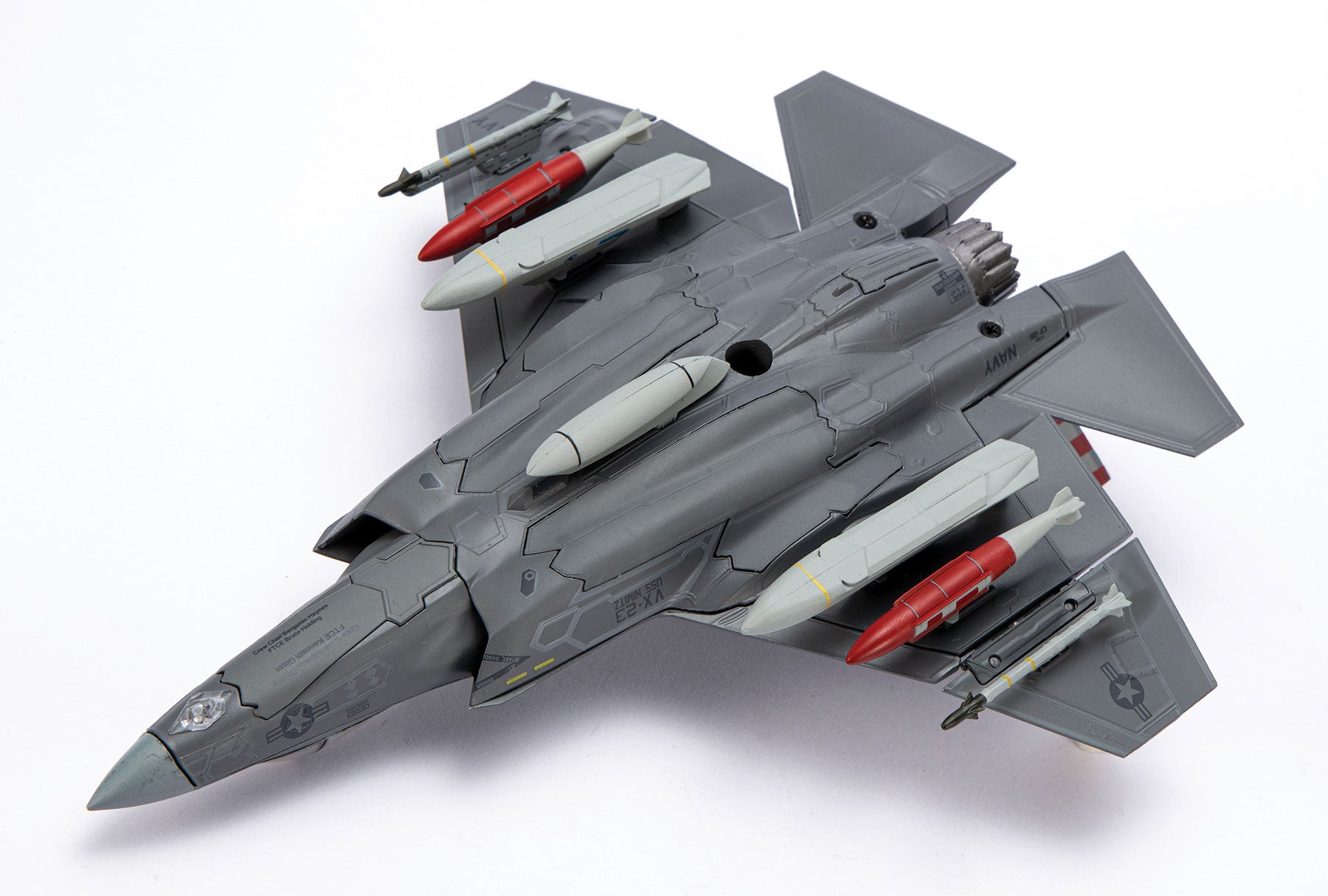 Lockheed Martin F-35C Lightening II VX-23 “Salty Dogs” CF-05, 1:72 Scale Diecast Model Bottom View 