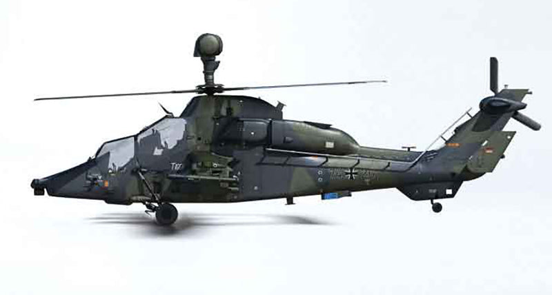 Eurocopter 665 Tiger 1/72 Scale Model Helicopter By AF1 Left Side Image