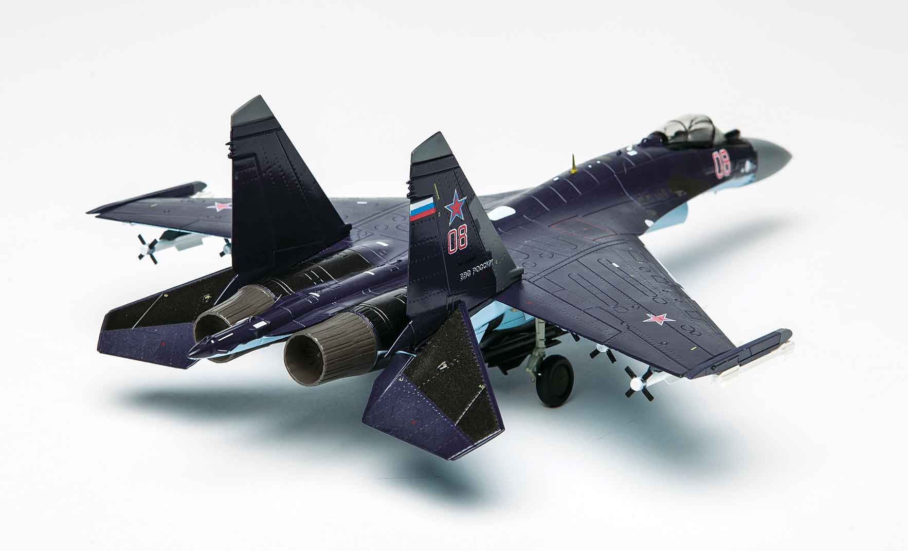 Sukhoi Su-35 Flanker E 1/72 Scale Model By Air Force 1 Right Rear View