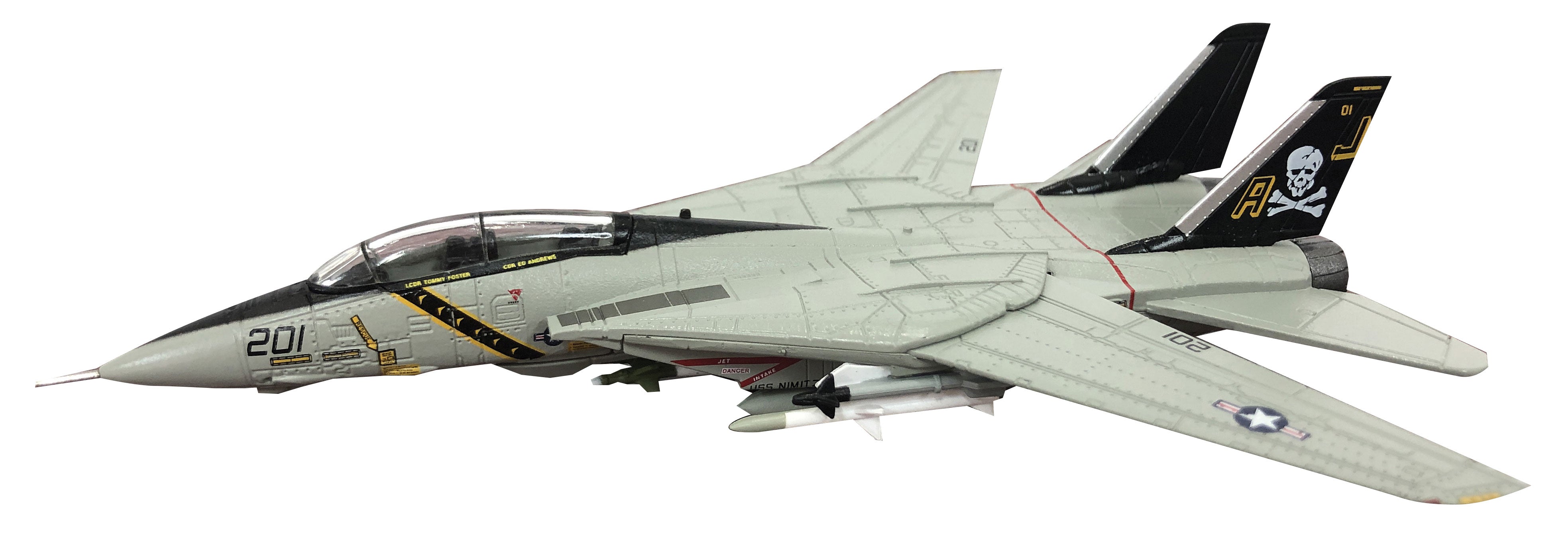 Grumman F-14D Tomcat VF-84 “Jolly Rogers” 1:144 Scale Diecast Model Left Side View