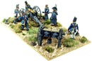 Napoleonic British Foot Artillery, 28 mm Scale Model Plastic Figures Single Gun Rear View