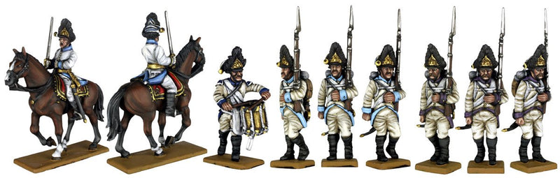 Napoleonic Austrian Grenadiers 1798 - 1815, 28 mm Scale Model Plastic Figures Painted Examples