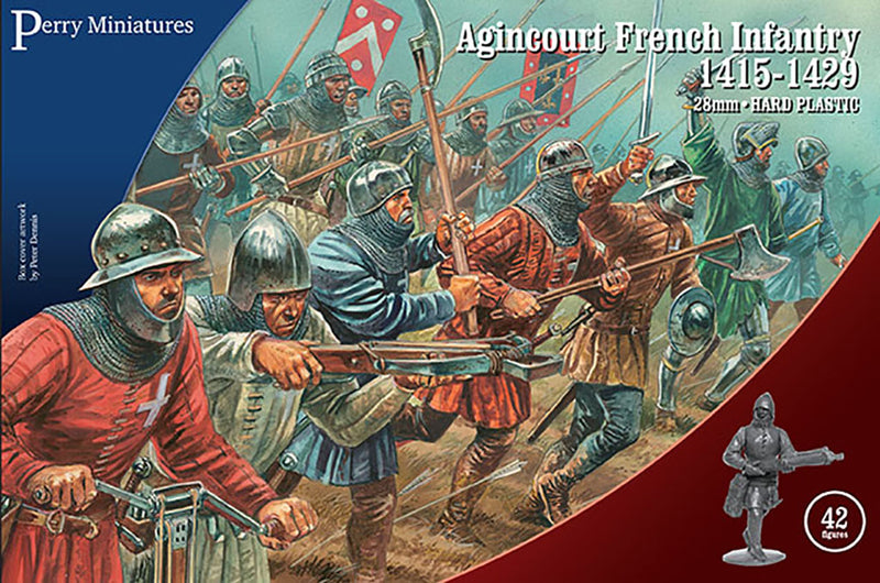 Perry Miniatures Agincourt French Infantry 28 mm Plastic Miniatures Kit Box Cover