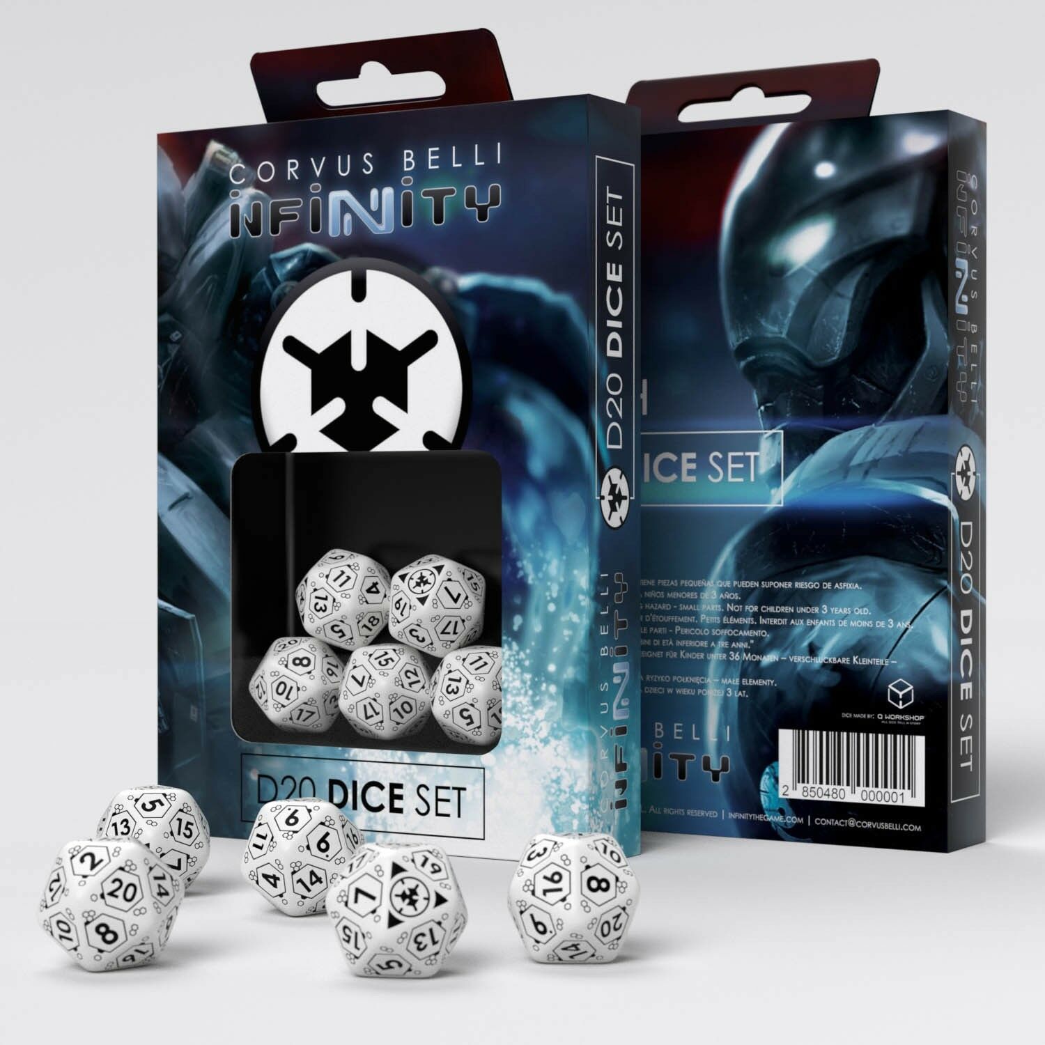 Infinity Aleph D20 Dice Set Box