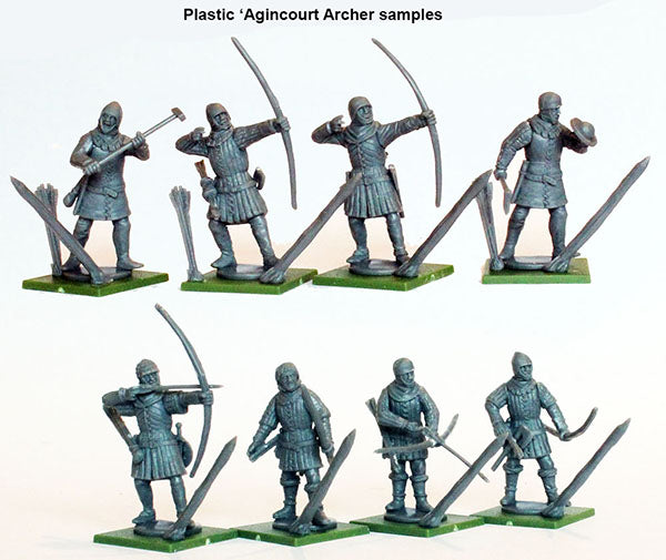 The English Army 1415-1429, 28 mm Model Plastic Figures Kit Archers Examples