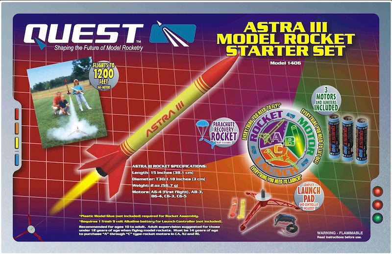 Astra III Model Rocket Starter Set By Quest Aerospace