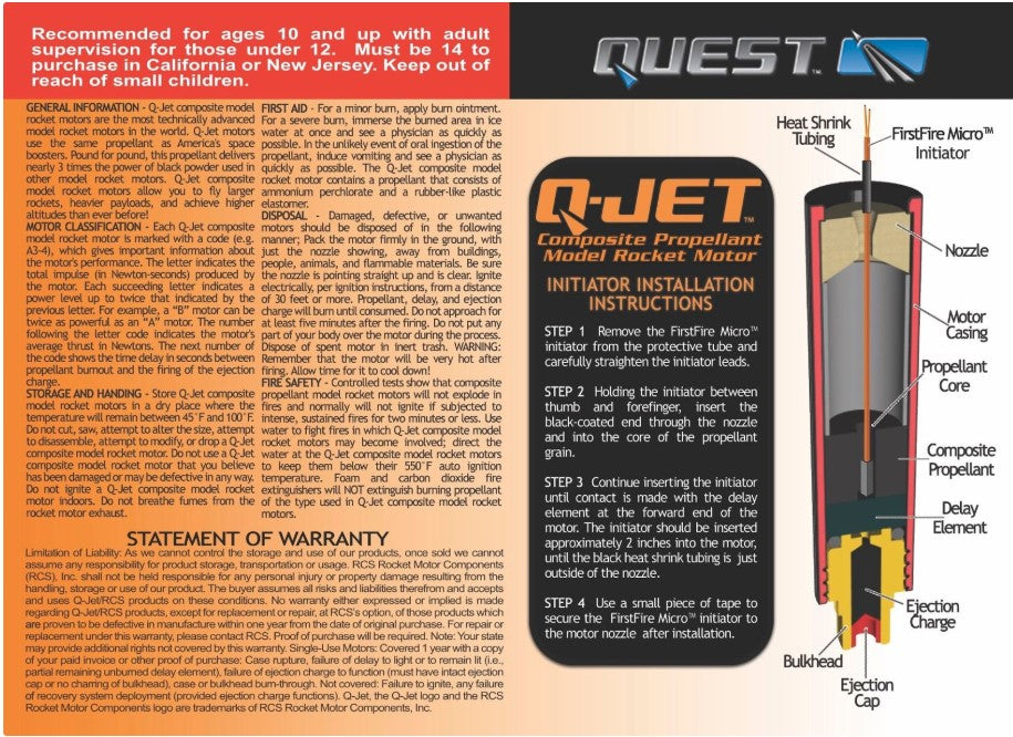 Astra III Model Rocket Starter Set By Quest Aerospace